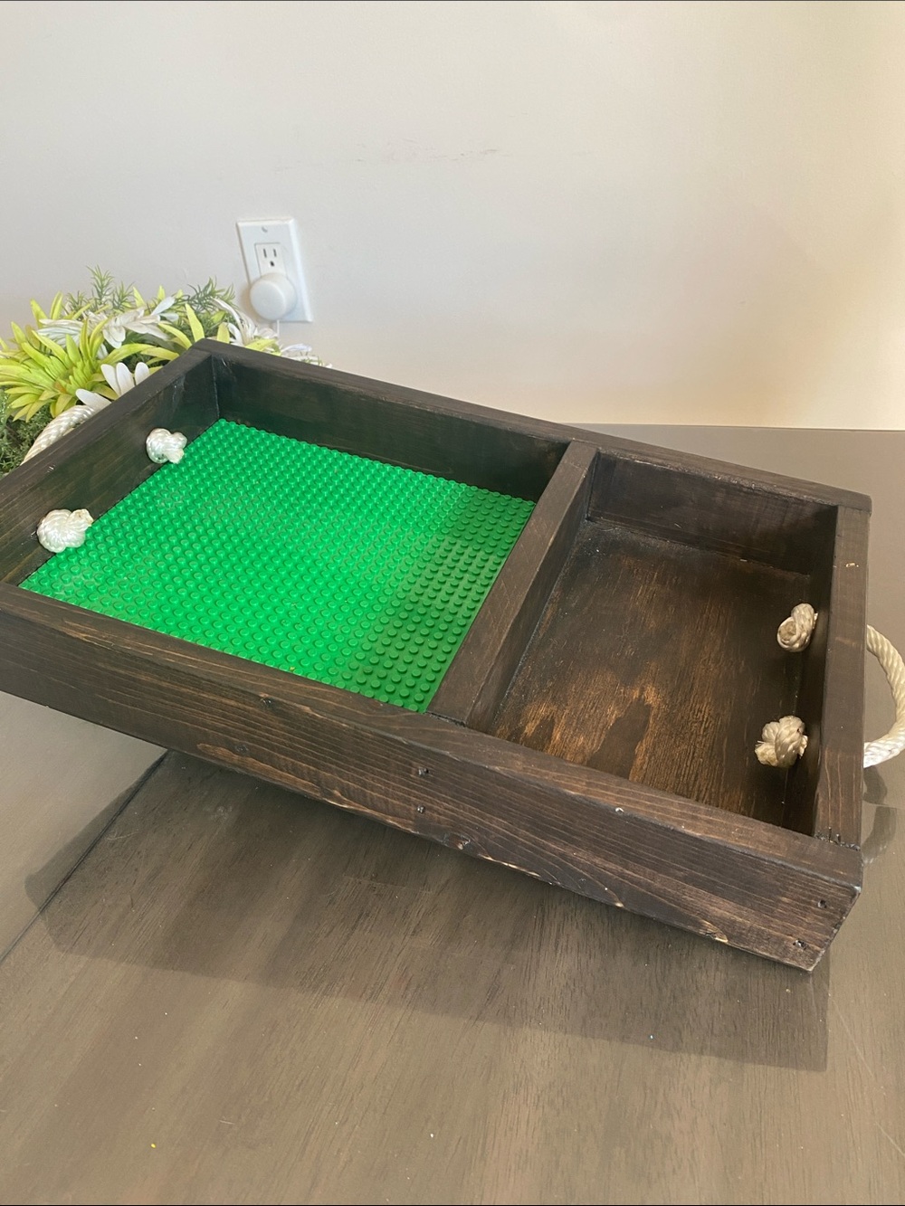 Portable Wooden Lego Building Tray DIY Craft Activities Christmas gifts